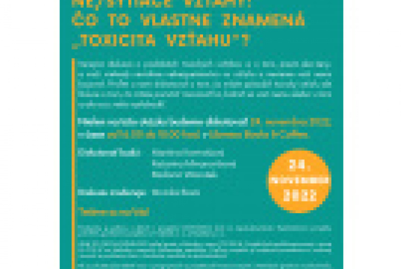 Aktuality / Ne/sýtiace vzťahy: čo to vlastne znamená „toxicita vzťahu“? - foto Aktuality / Ne/sýtiace vzťahy: čo to vlastne znamená „toxicita vzťahu“? - foto